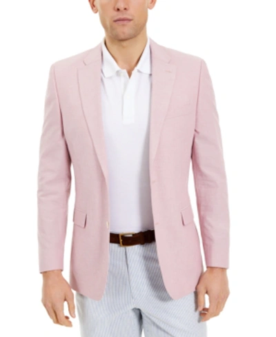 Tommy Hilfiger Men's Modern-fit Th Flex Stretch Pink Chambray Sport Coat