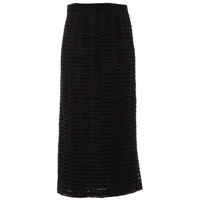 Pre-owned Barbara Casasola Silk Mid-length Skirt In Black