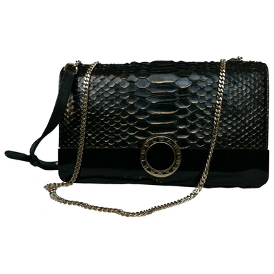 Pre-owned Bulgari Black Python Handbag