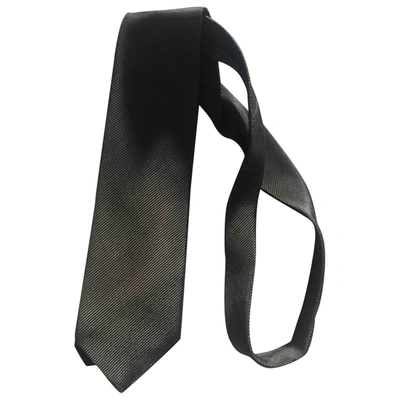 Pre-owned Ermenegildo Zegna Silk Tie In Anthracite