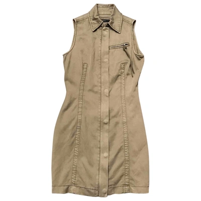 Pre-owned Diesel Mini Dress In Khaki