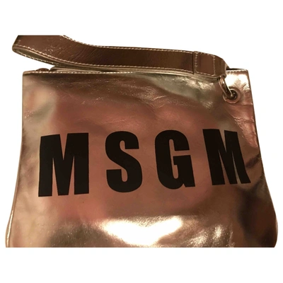 Pre-owned Msgm Silver Leather Handbags