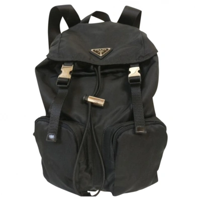 Pre-owned Prada Black Polyester Backpacks