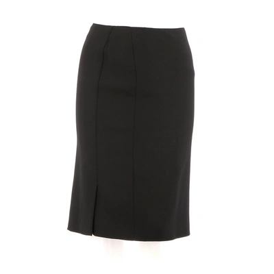 Pre-owned Valentino Wool Mid-length Skirt In Black