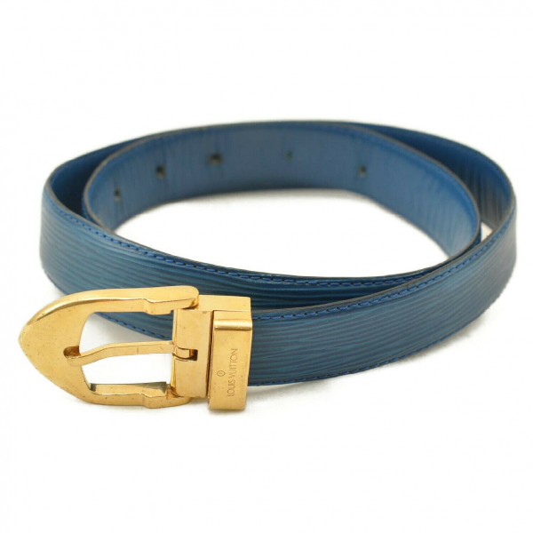 Pre-Owned Louis Vuitton Yellow Leather Belt | ModeSens