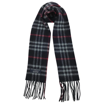 Pre-owned Burberry Cashmere Scarf In Navy