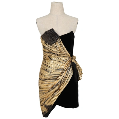 Pre-owned Alexandre Vauthier Mini Dress In Gold
