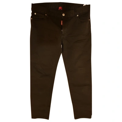 Pre-owned Dsquared2 Slim Trousers In Black