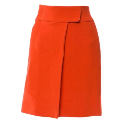 Pre-owned Prada Orange Wool Skirt