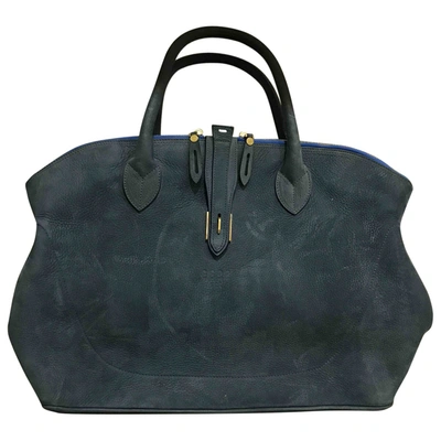 Pre-owned Golden Goose Leather Handbag In Blue