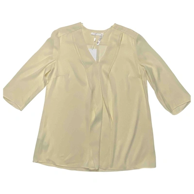 Pre-owned Hugo Boss Silk Blouse In Yellow
