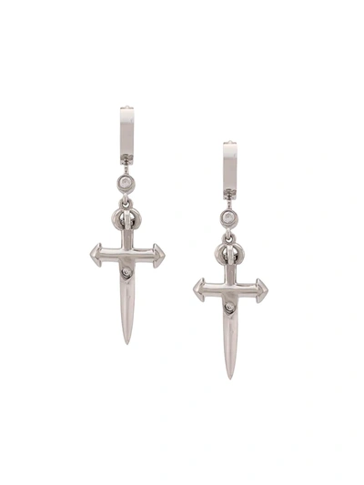 Nialaya Jewelry Skyfall Small Sword Earrings In Silver