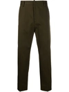 Dsquared2 Straight-leg Cropped Trousers In Green