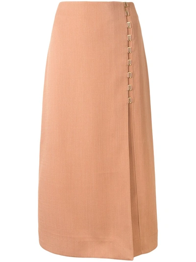 Dion Lee Draped E-hook Midi Skirt In Pink