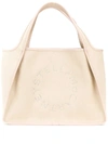 Stella Mccartney Stella Logo Studded Tote Bag In Neutrals