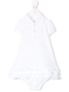 Polo Ralph Lauren Babies' Tiered Frills Polo Dress In Bianco
