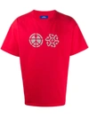 Rassvet Graphic Print Round Neck T-shirt In Red