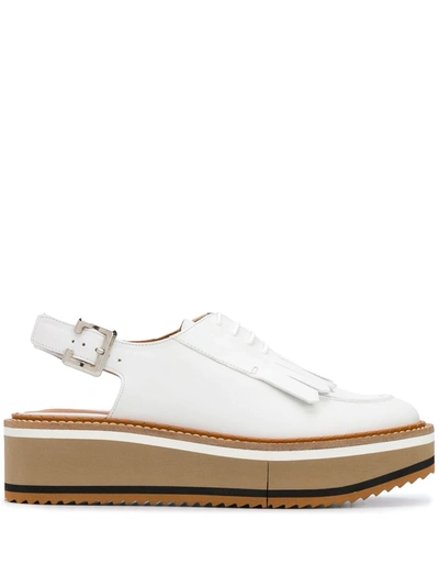 Clergerie Buckled Tasseled Mules In White