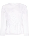 Marni Twisted Waist Button Back Top In White