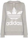 Adidas Originals Adidas Trefoil Logo Hoodie In Grey