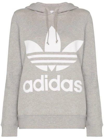 Adidas Originals Adidas Trefoil Logo Hoodie In Grey