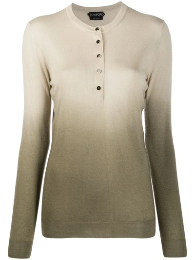 Tom Ford Degradé Knitted Top In Neutrals