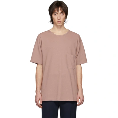 Lemaire Oversized Patch Pocket T-shirt In 310 Smoked