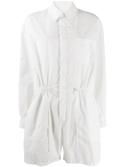 Maison Margiela 抽绳系腰衬衫式连身短裤 In White