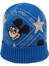 Gucci X Disney Jacquard-knit Beanie Hat In Blue