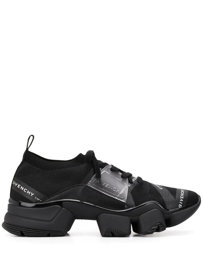 Givenchy Men's Jaw Logo Knit Chunky Sneakers In Black