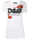 Dolce & Gabbana Logo Print T-shirt In W0800 White
