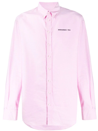 Dsquared2 Button-down Collar Shirt In Pink