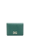 Dolce & Gabbana Dg Embellished Cardholder In Green