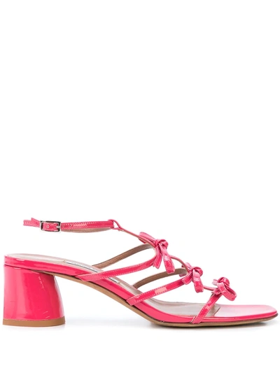 Tabitha Simmons Patent Strappy Sandals In Pink