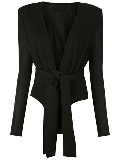 Andrea Bogosian Runiah Tie-waist Bodysuit In Black
