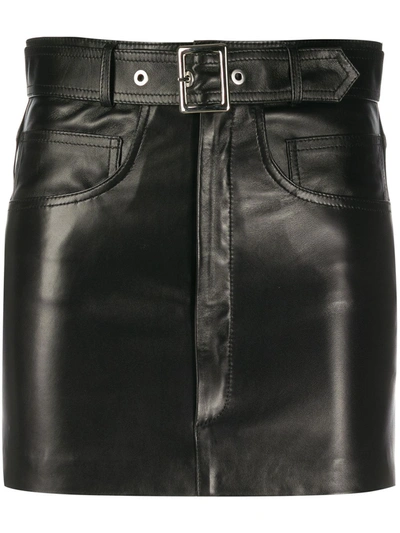 Manokhi Belted Mini Skirt In Black