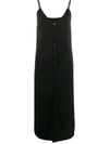 Maison Margiela Satin-crepe Midi Slip Dress In Black