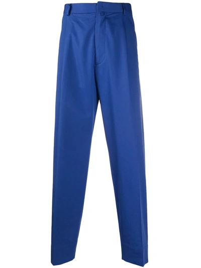 Maison Flaneur Straight-leg Trousers In Blue