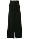 Maison Flaneur High-rise Flared Trousers In Black
