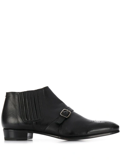 Lidfort 200 Buckled Ankle Boots In Black
