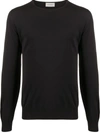 John Smedley Round Neck Jumper In Black