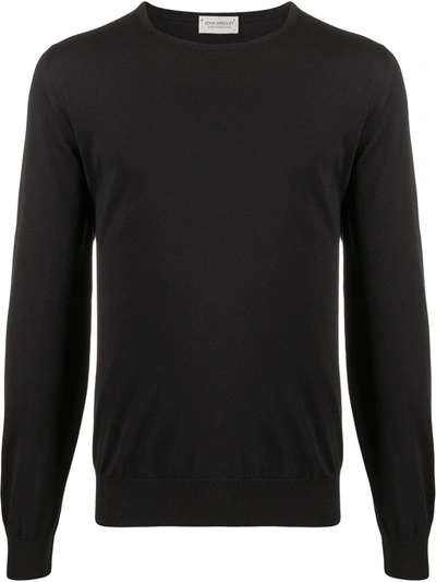 John Smedley Round Neck Jumper In Black