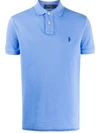 Polo Ralph Lauren Short Sleeve Embroidered Logo Polo Shirt In Blue