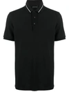 Emporio Armani Short Sleeve Polo Shirt In Black