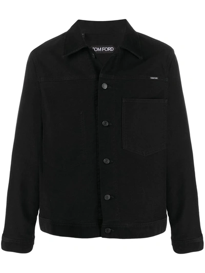 Tom Ford Classic Denim Jacket In Black