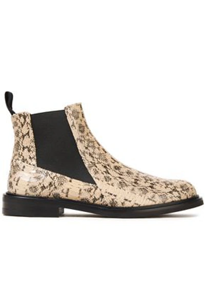 Atp Atelier Clivia Snake-effect Leather Ankle Boots In Animal Print