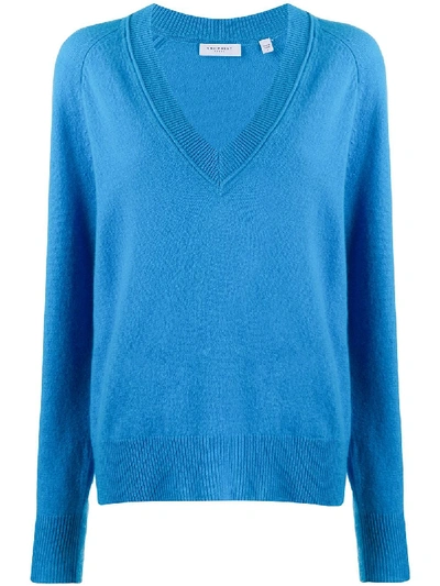 Equipment Madalene V-neck Cashmere Jumper In Starling Bleu