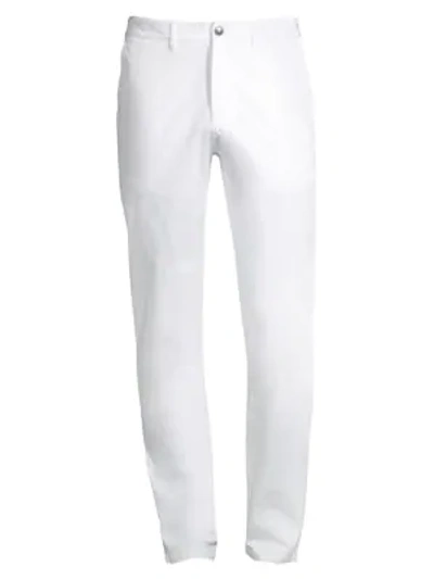 Eidos Washed Cotton Chino Pants In White