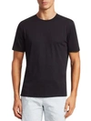 Saks Fifth Avenue Men's Collection Cotton-blend Crewneck T-shirt In Black