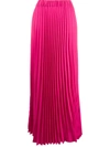 P.a.r.o.s.h Potery Pleated Maxi Skirt In Fucsia